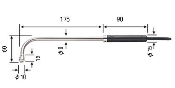 SK Sato SK-S303K โพรบวัดอุณหภูมิพื้นผิวแบบโค้ง (Type K) | Cable Length 1.1 M.